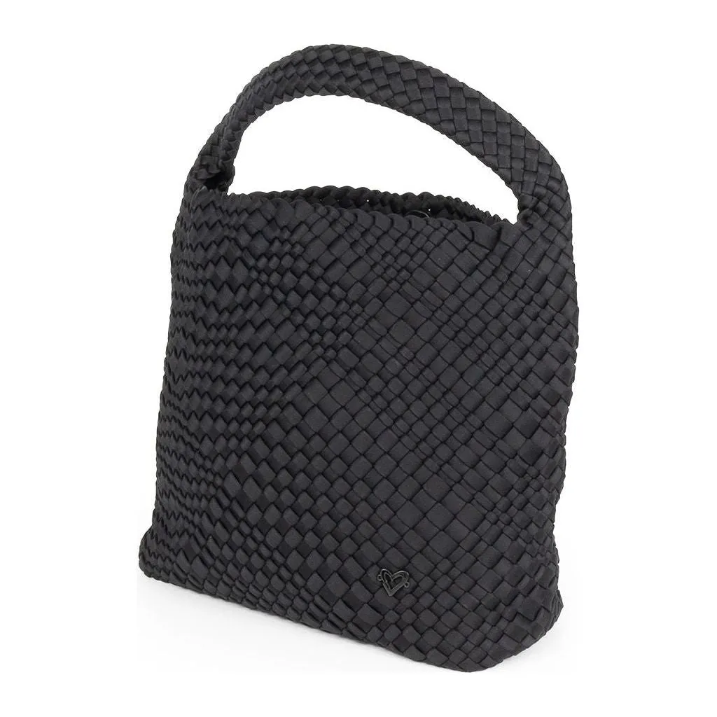 NEW: Langford Woven Hobo Tote - Black Onyx