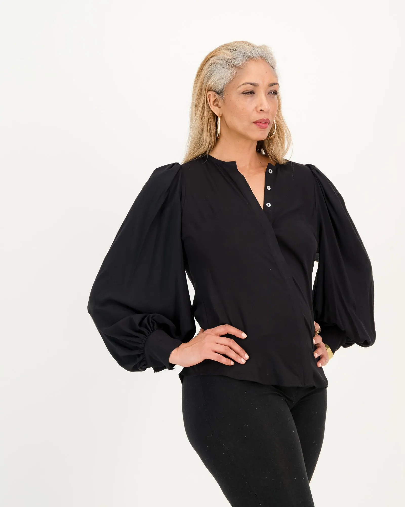 nivi blouse - black