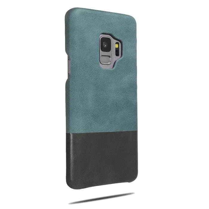 Ocean Blue & Pebble Gray Samsung Galaxy S9 Leather Case