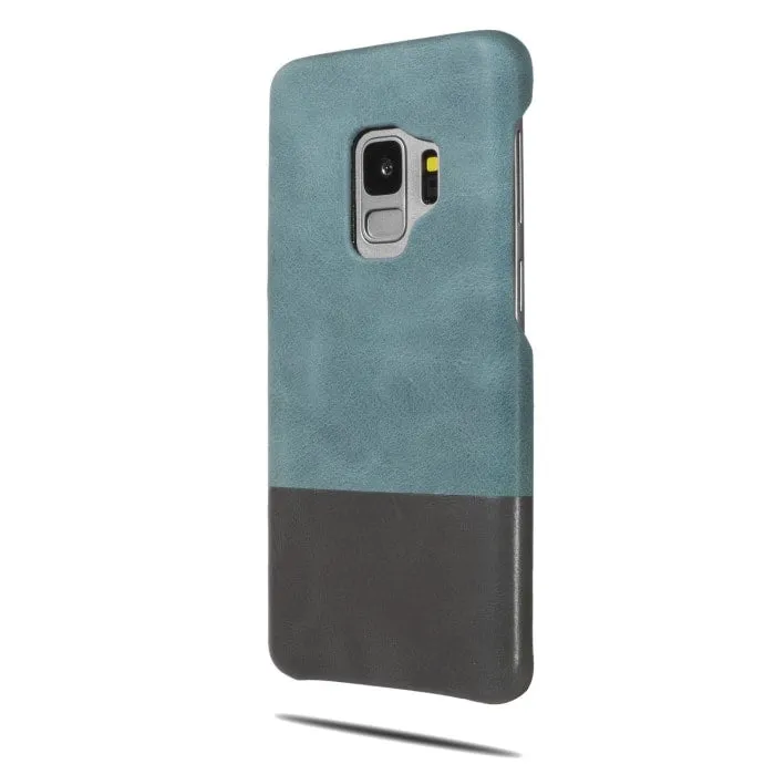 Ocean Blue & Pebble Gray Samsung Galaxy S9 Leather Case