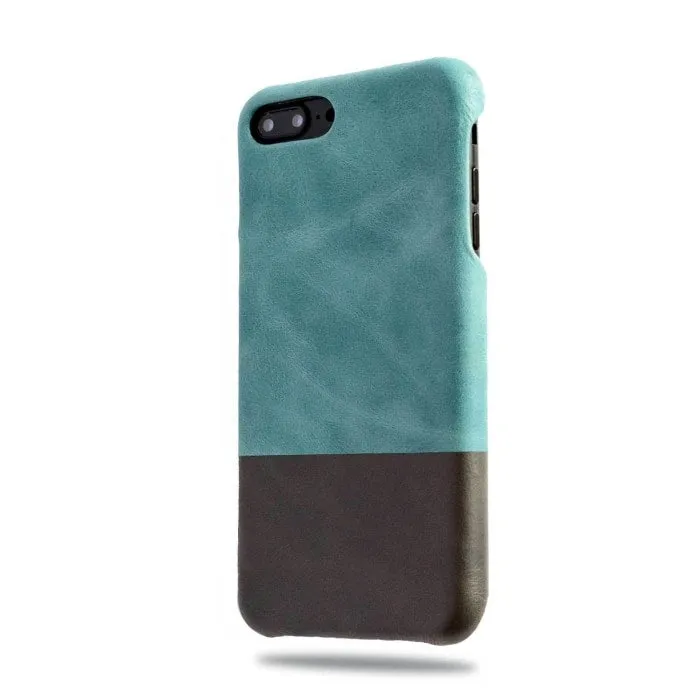 Ocean Blue & Pebble Grey iPhone 8 Plus / iPhone 7 Plus Leather Case