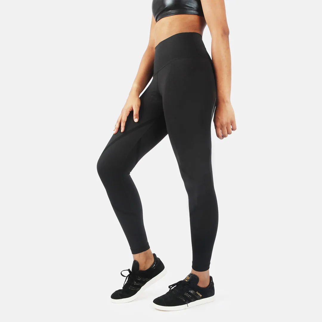 Parker Chic Black Leggings - Grey Ombre Racer Checks