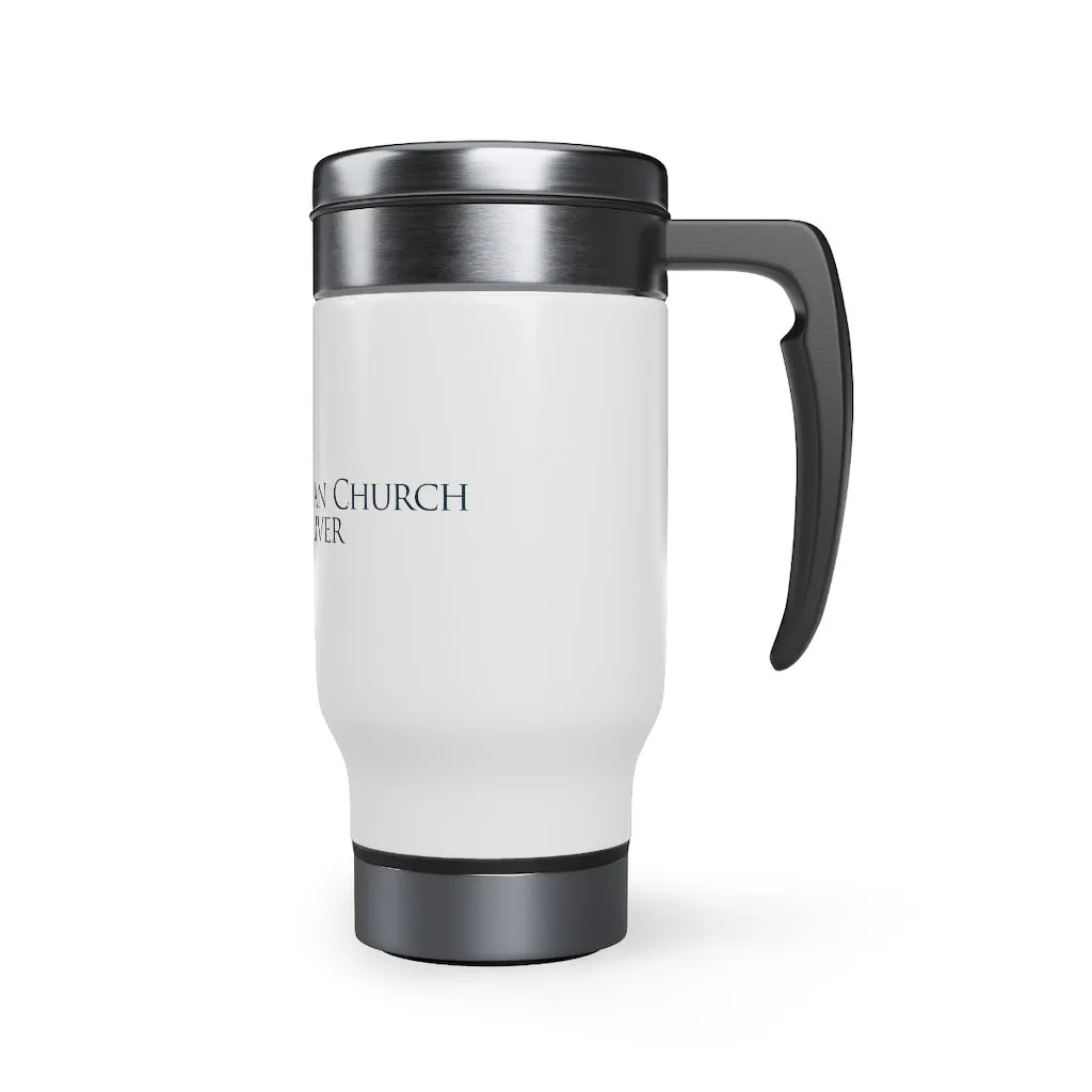 PCTR Logo Stainless Steel Travel Mug with Handle, 14oz