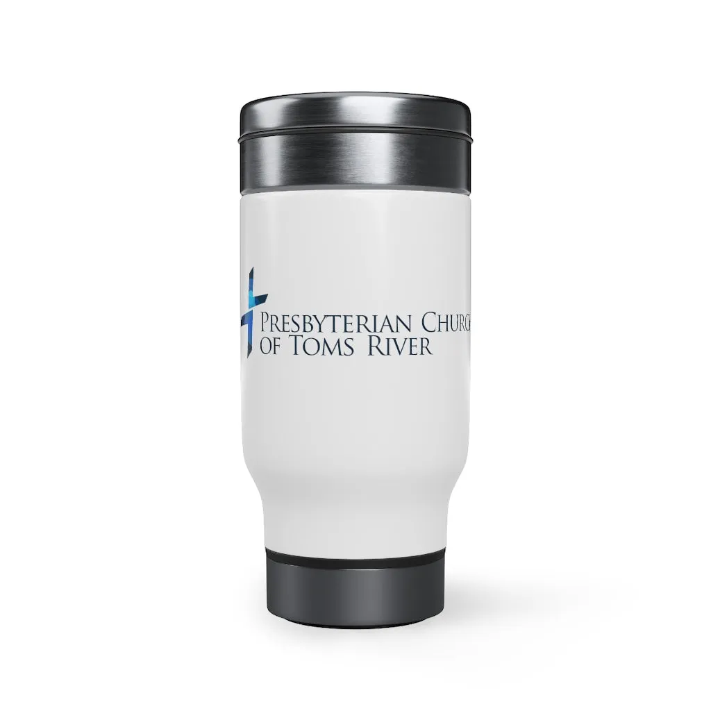 PCTR Logo Stainless Steel Travel Mug with Handle, 14oz