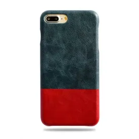 Peacock Blue & Crimson Red iPhone 8 Plus / iPhone 7 Plus Leather Case