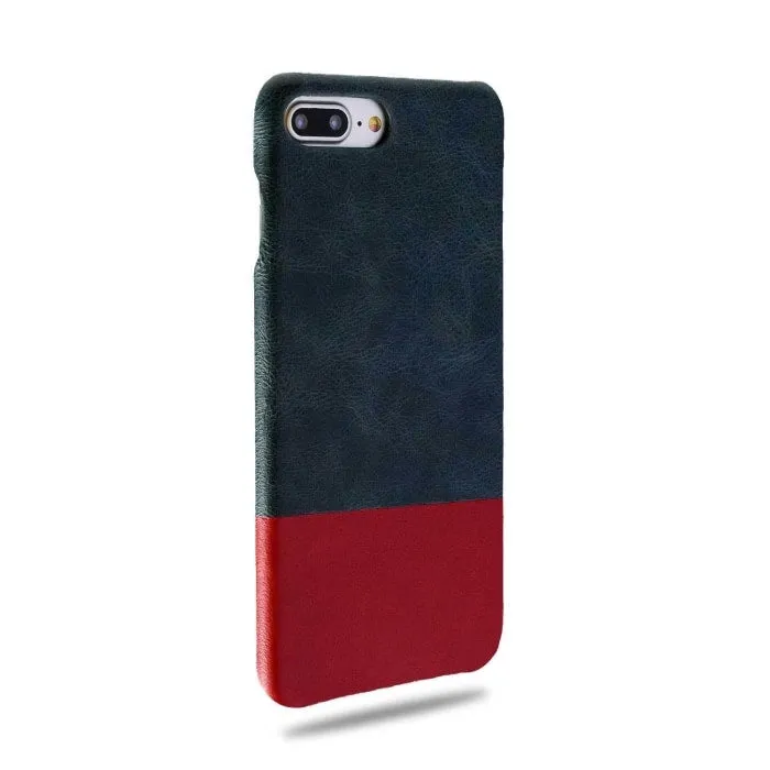 Peacock Blue & Crimson Red iPhone 8 Plus / iPhone 7 Plus Leather Case