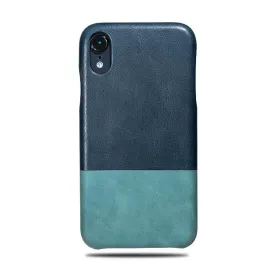 Peacock Blue & Ocean Blue iPhone XR Leather Case