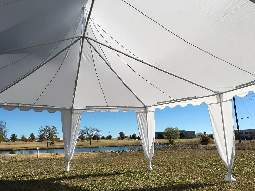 Polyester Decagonal 29'x21' White - Party Tent