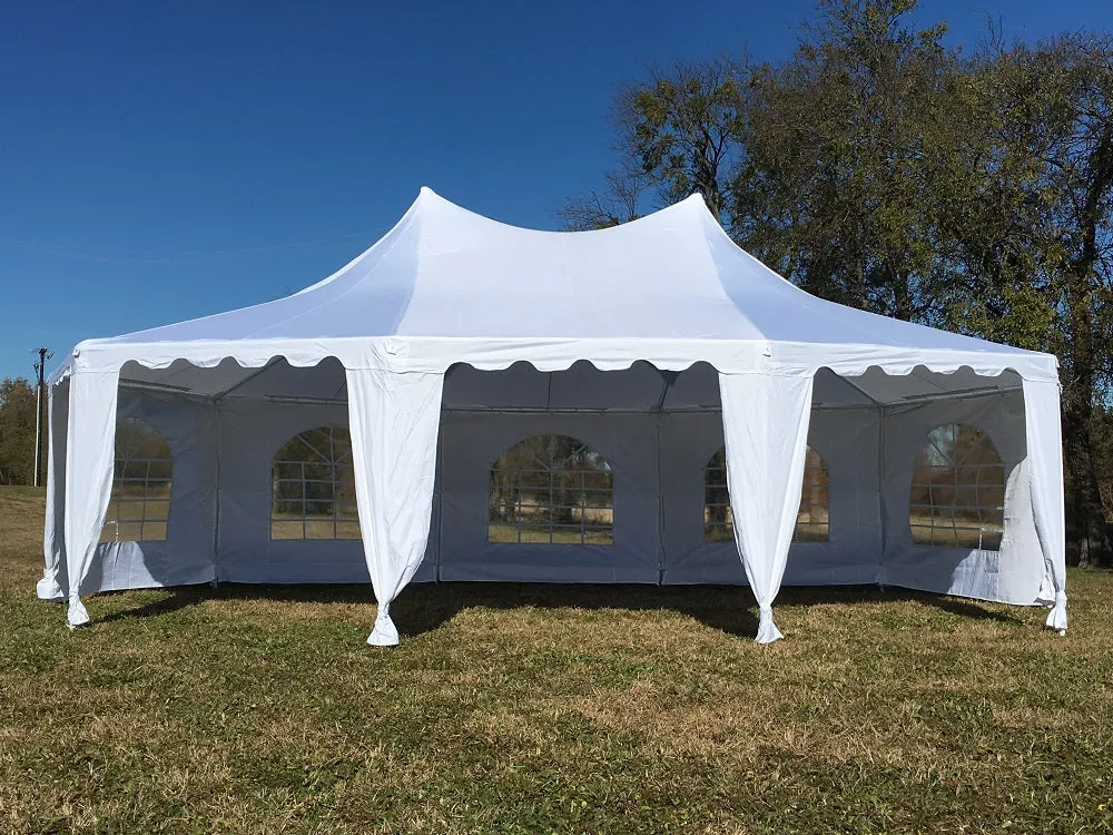 Polyester Decagonal 29'x21' White - Party Tent