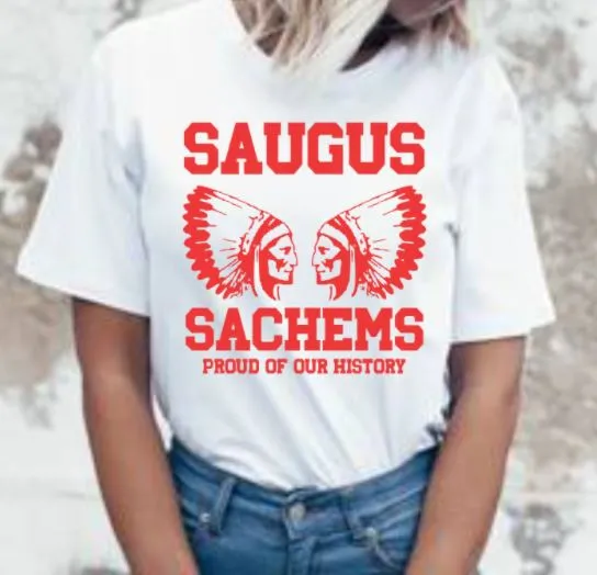 Proud Saugus Sachem White T-Shirt - Adult Sizes