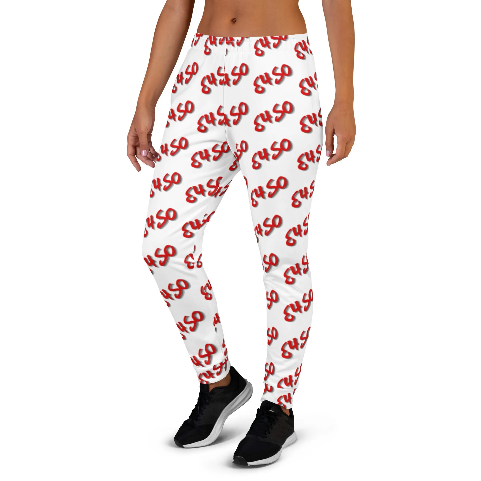 Red E4SO print Joggers