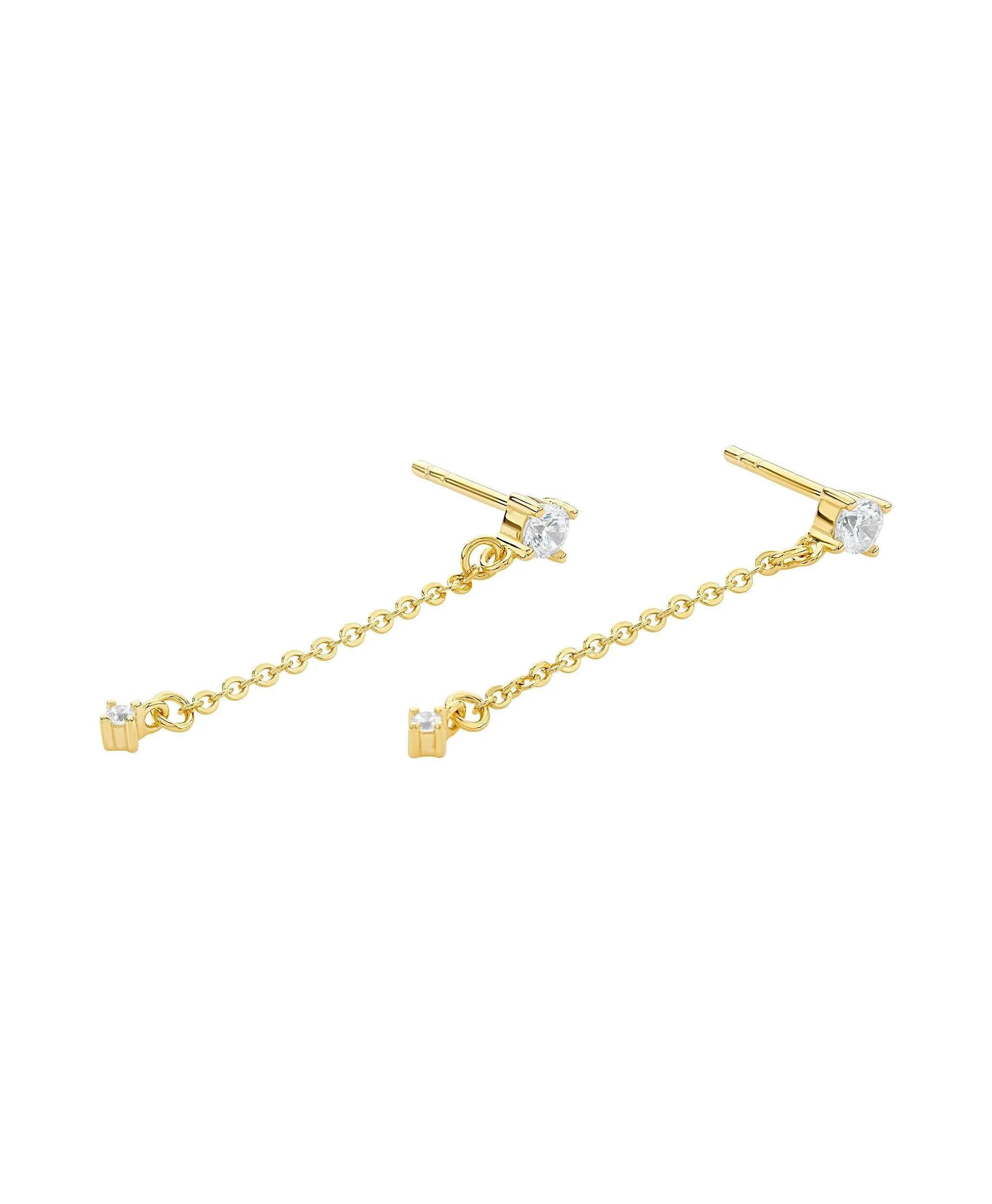 Rosa Earring White 18ct Gold Plated