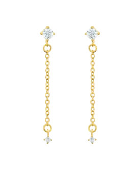 Rosa Earring White 18ct Gold Plated