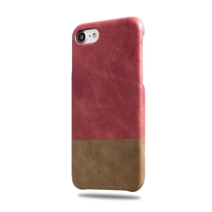 Rosewood Pink & Sage Green iPhone SE 2 (2020) / iPhone 8 / iPhone 7 Leather Case