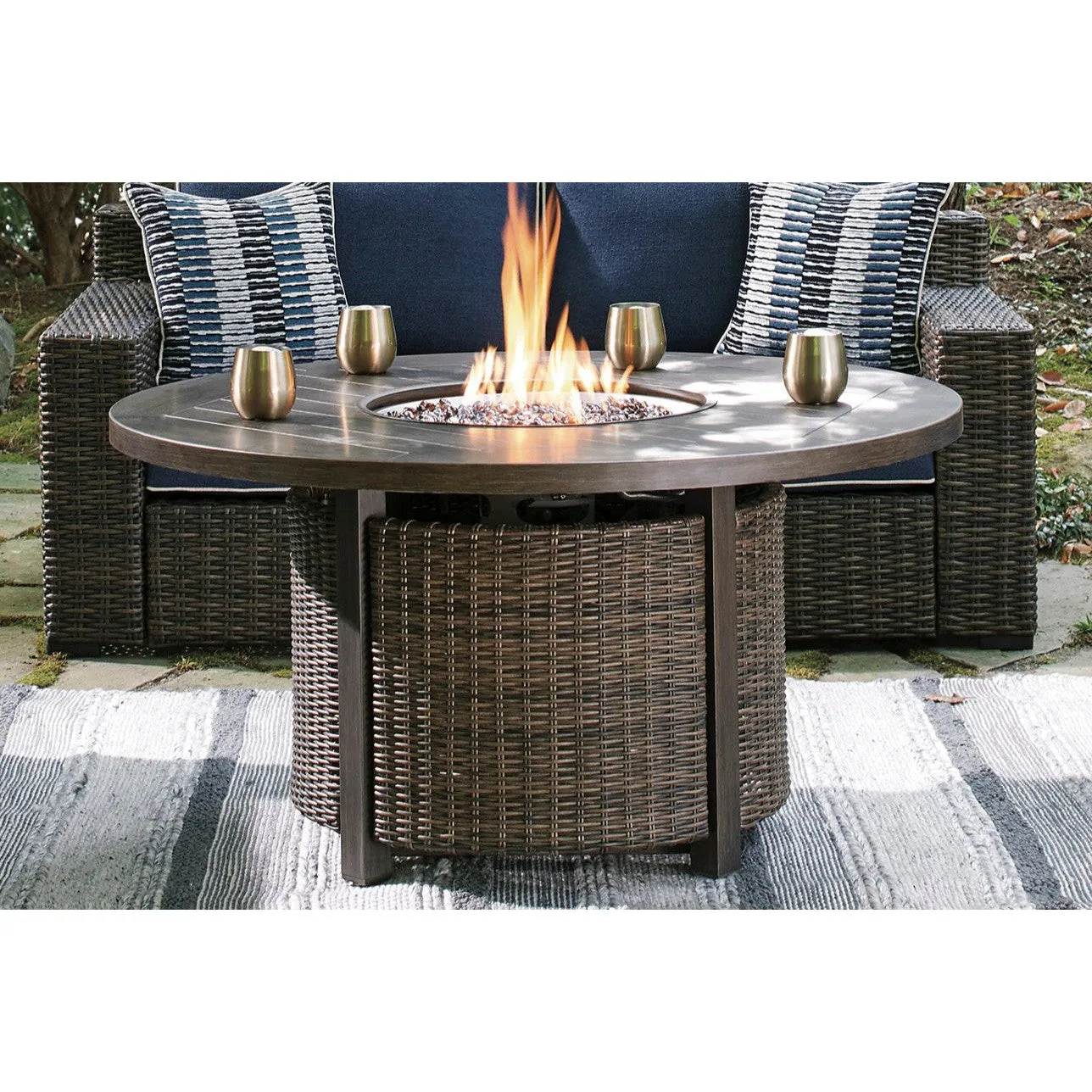 Sag Harbor / Sea Cliff 48" Outdoor Firepit Table