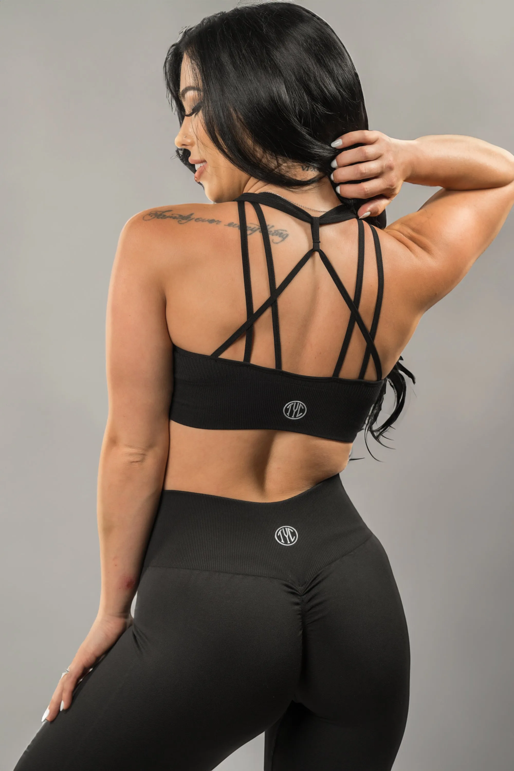 Seamless Ribbed Sports Bra