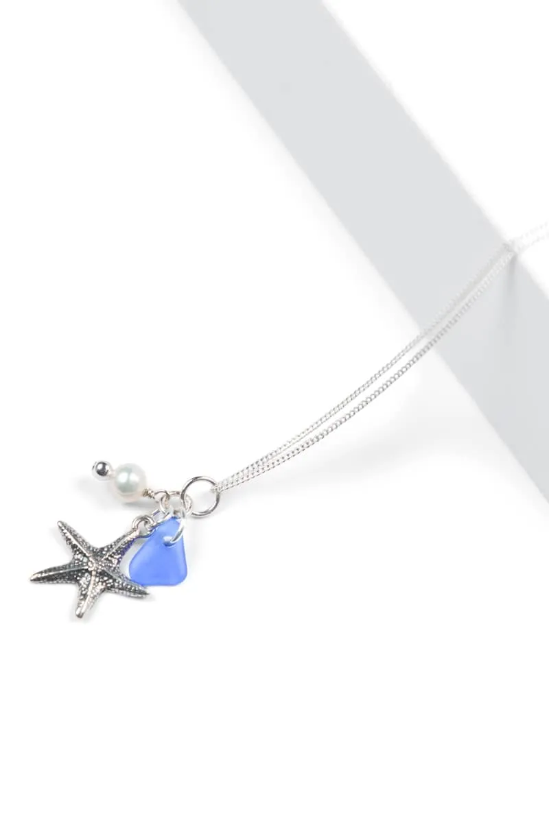 Starfish and Pearl Necklace with Gift Box