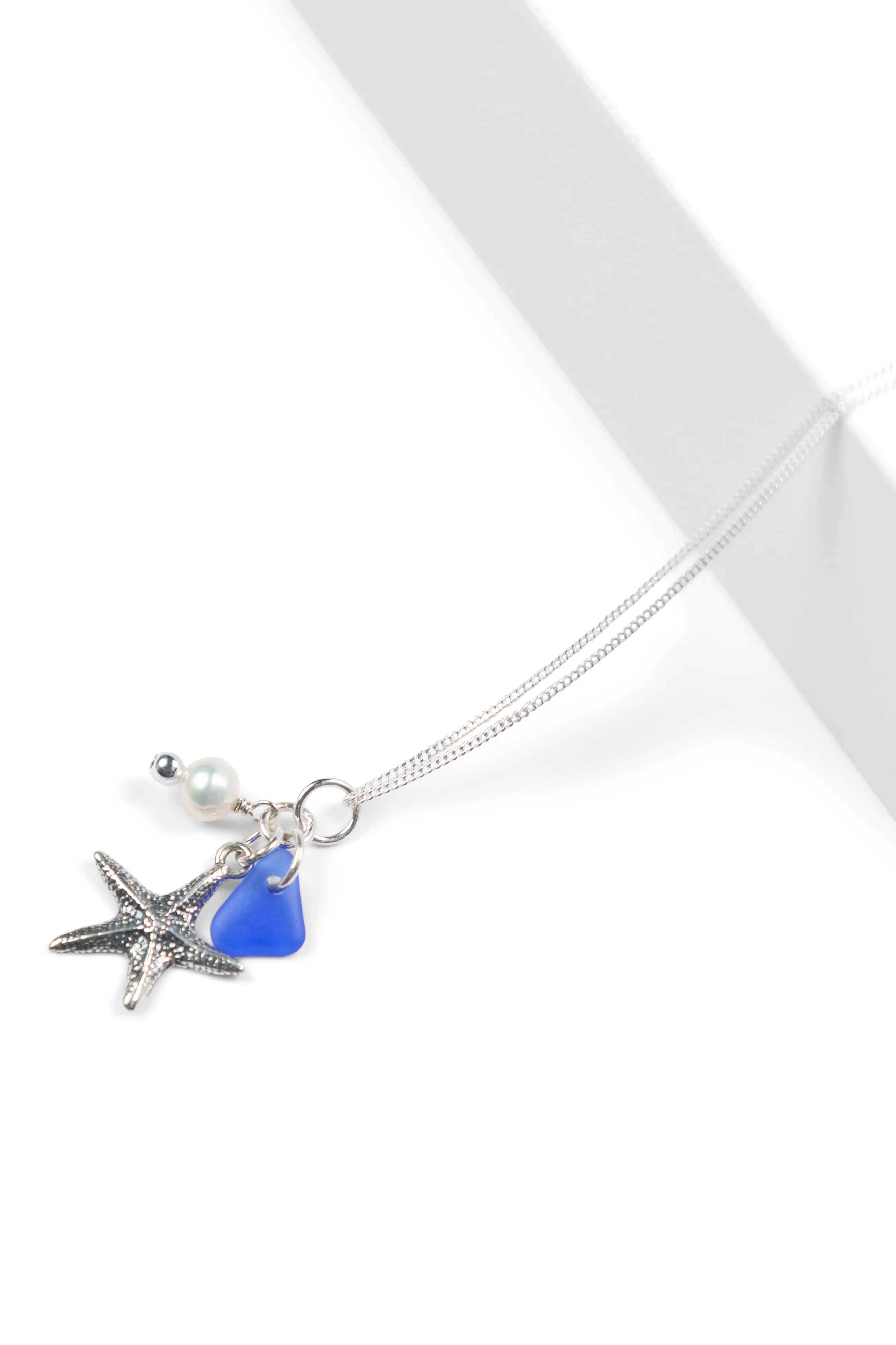 Starfish and Pearl Necklace with Gift Box