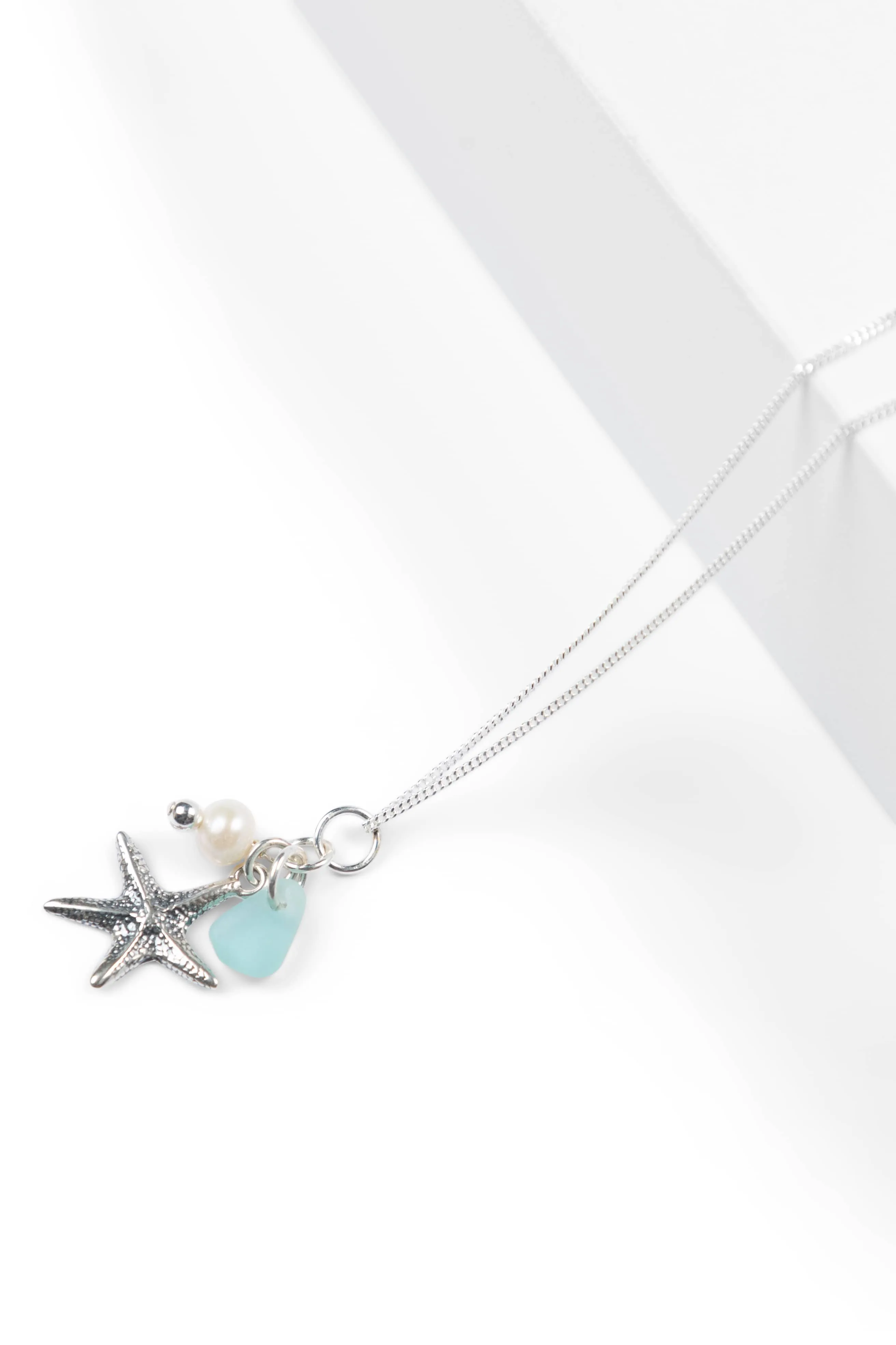 Starfish and Pearl Necklace with Gift Box