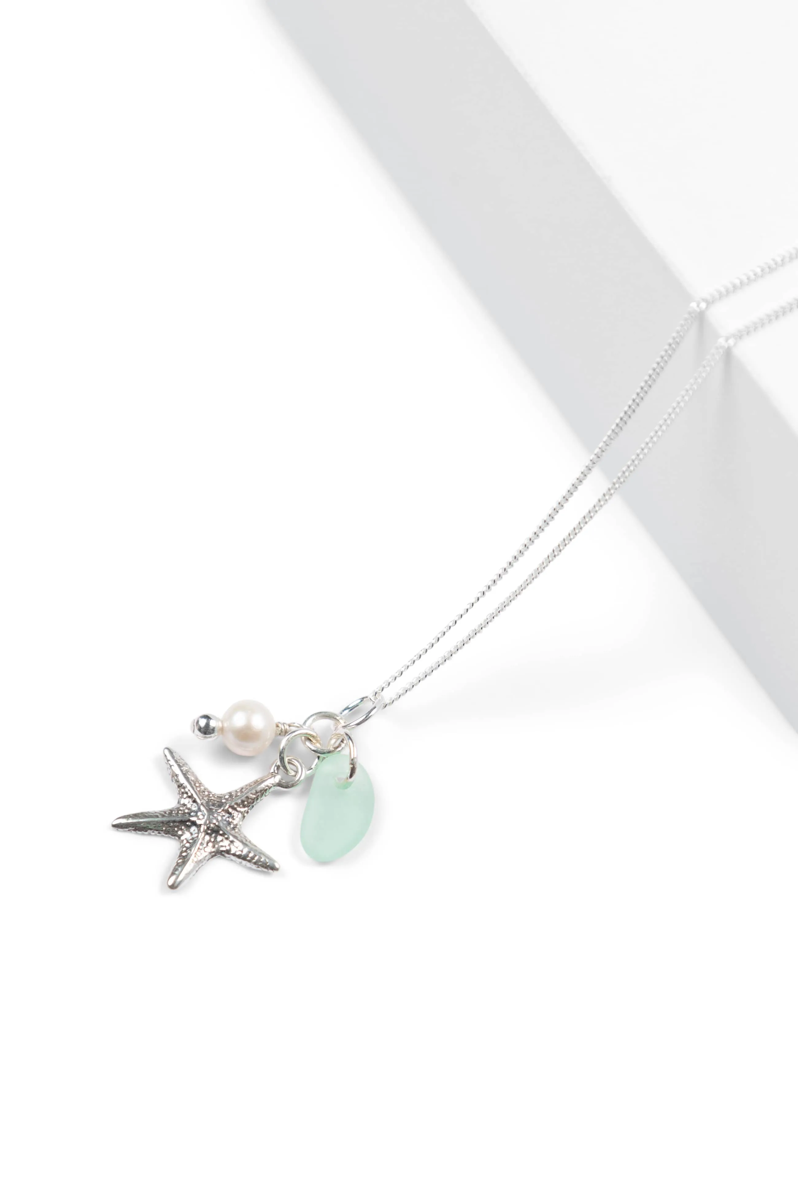 Starfish and Pearl Necklace with Gift Box