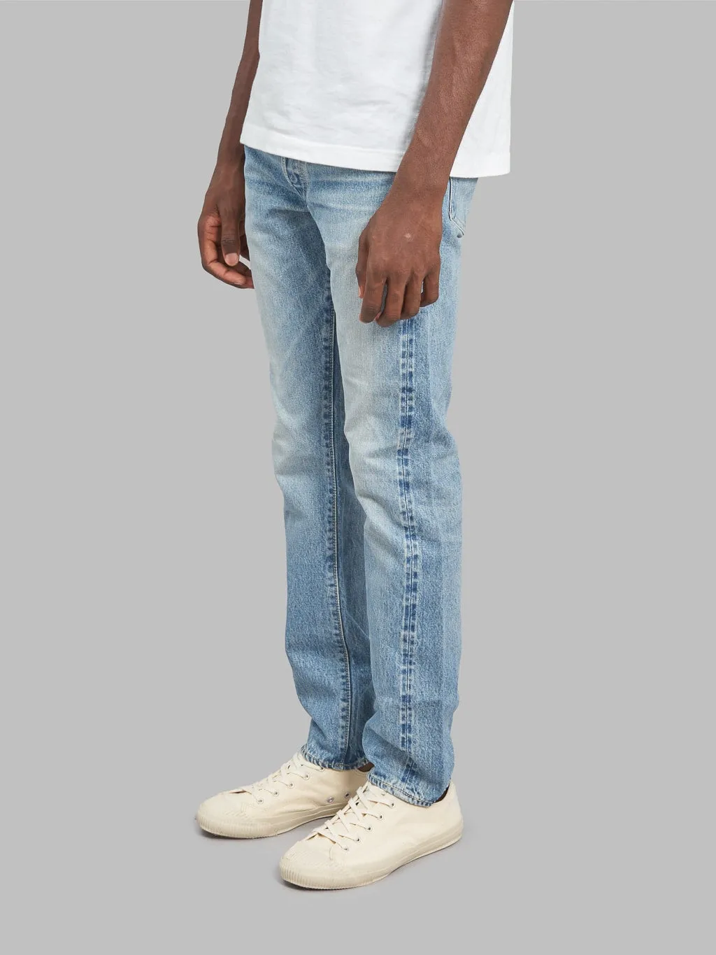 Sugar Cane "2021SW Model Stonewashed" 14.25oz Slim Tapered Jeans