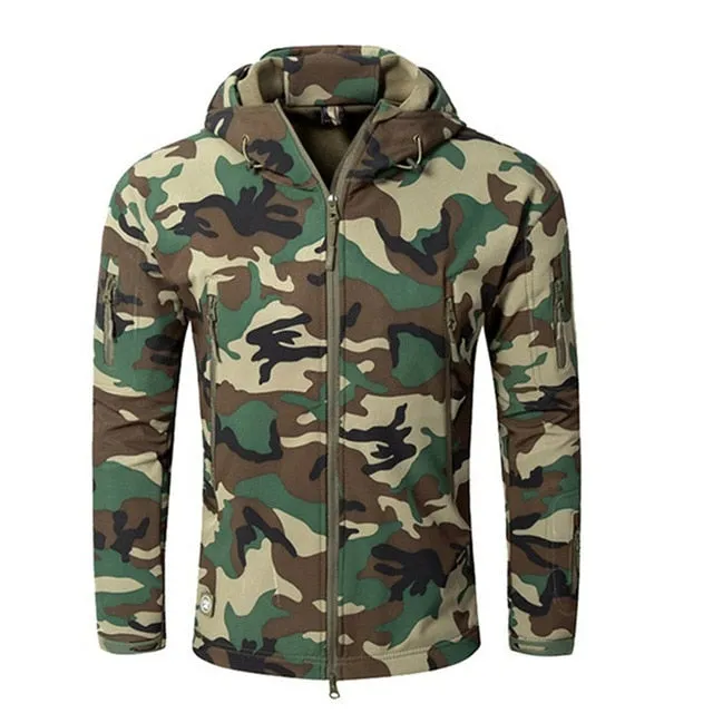 Tactical Jacket Men Waterproof Warm Windbreaker Big Size Men Camouflage Jacket