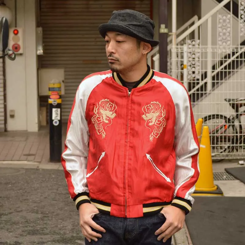 TAILOR TOYO "TT15273-119" “DRAGON HEAD” × “JAPAN MAP”  SOUVENIR JACKET