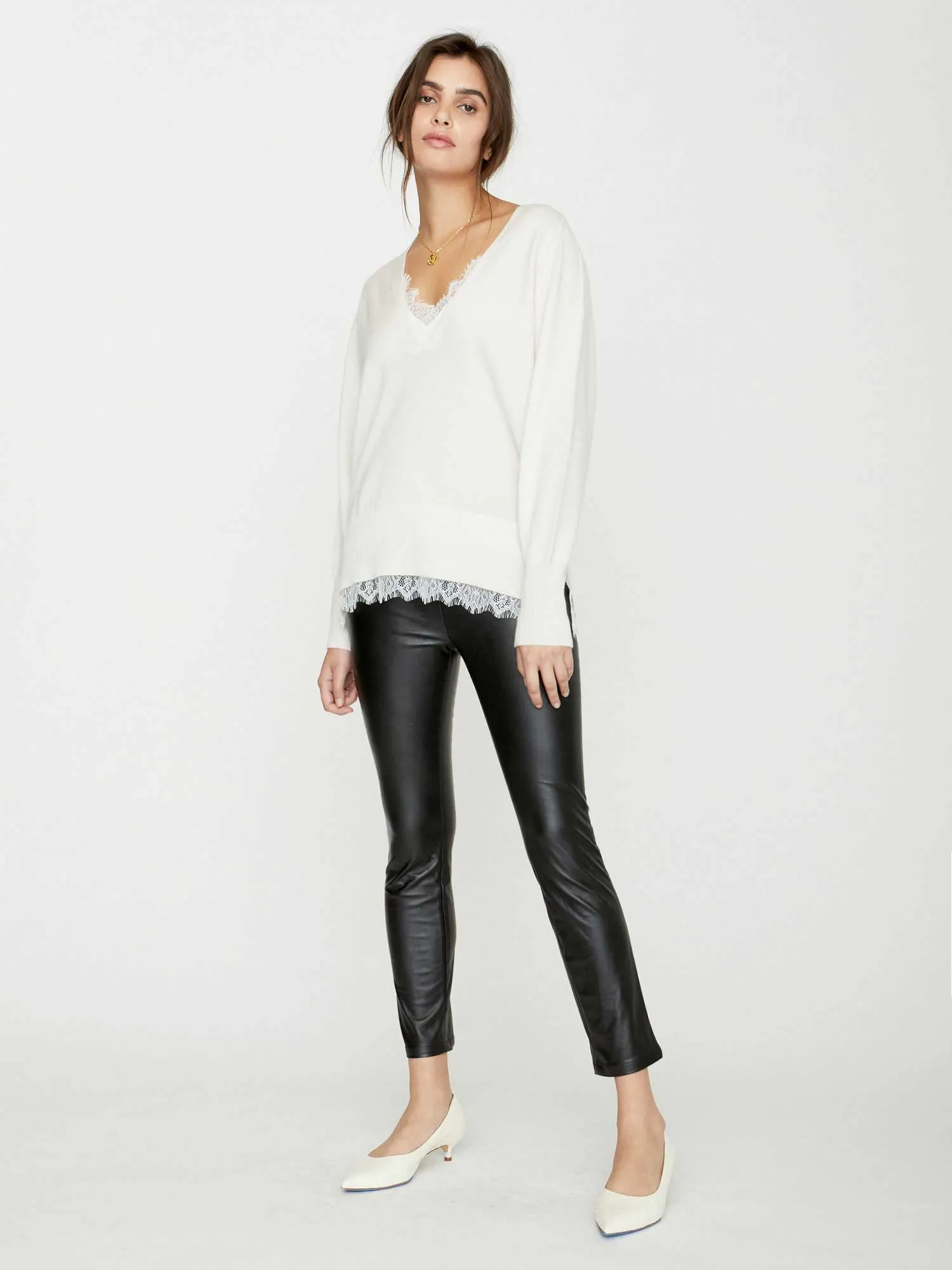 The Lace Vee Looker Pullover