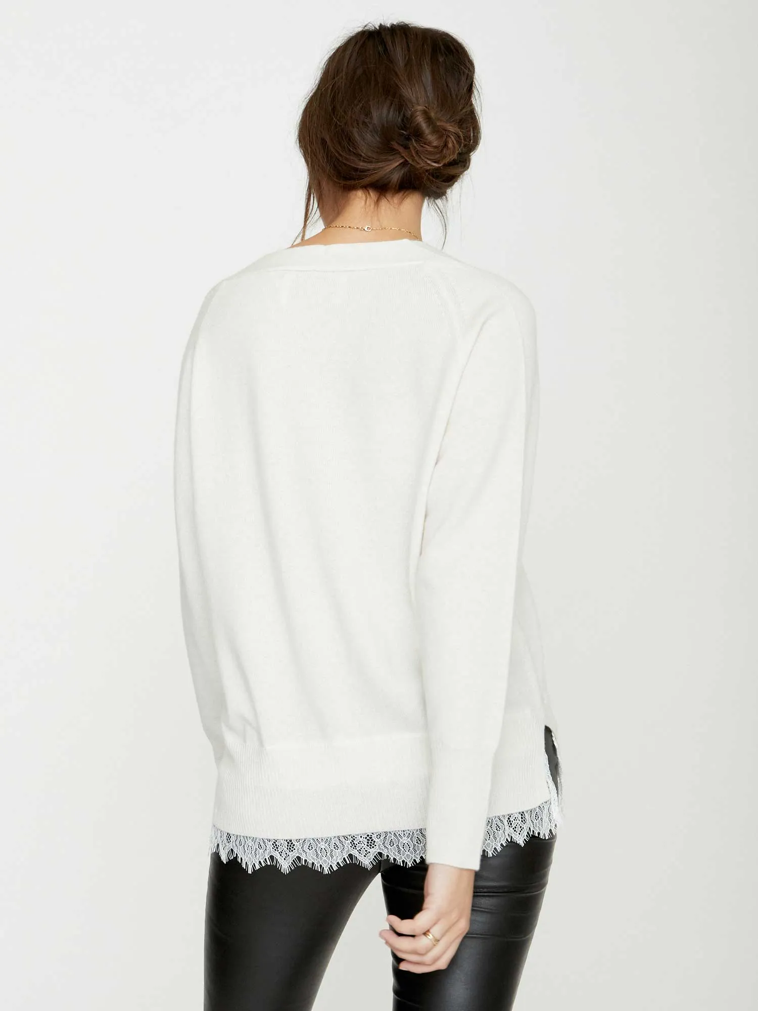 The Lace Vee Looker Pullover