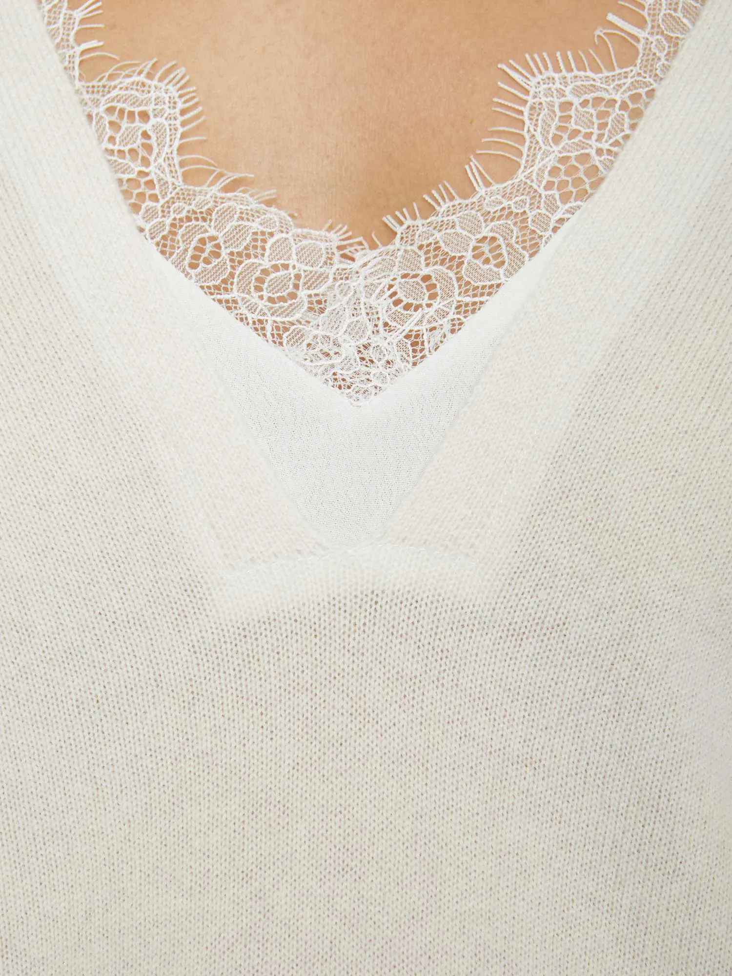 The Lace Vee Looker Pullover