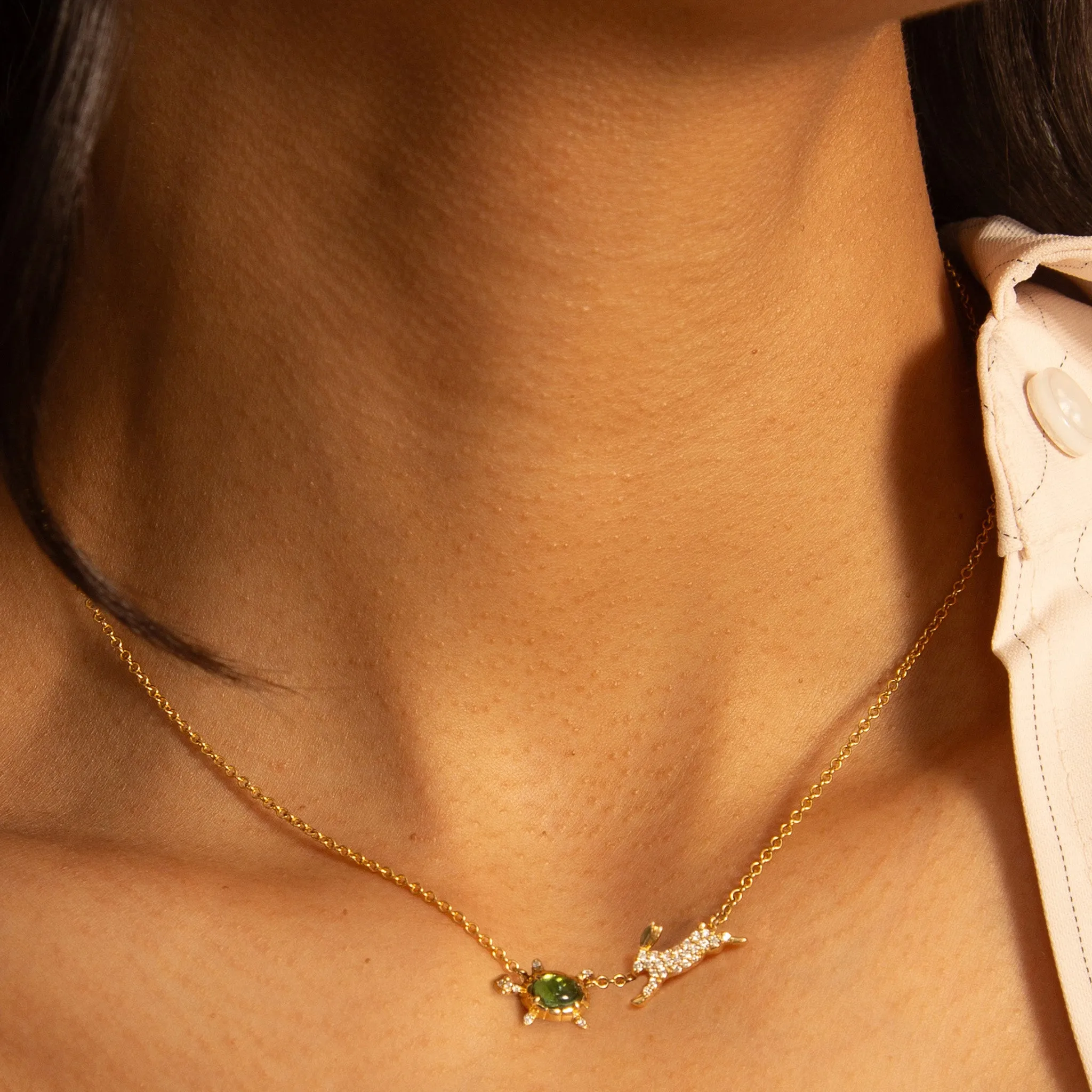 The Tortoise and the Hare Necklace