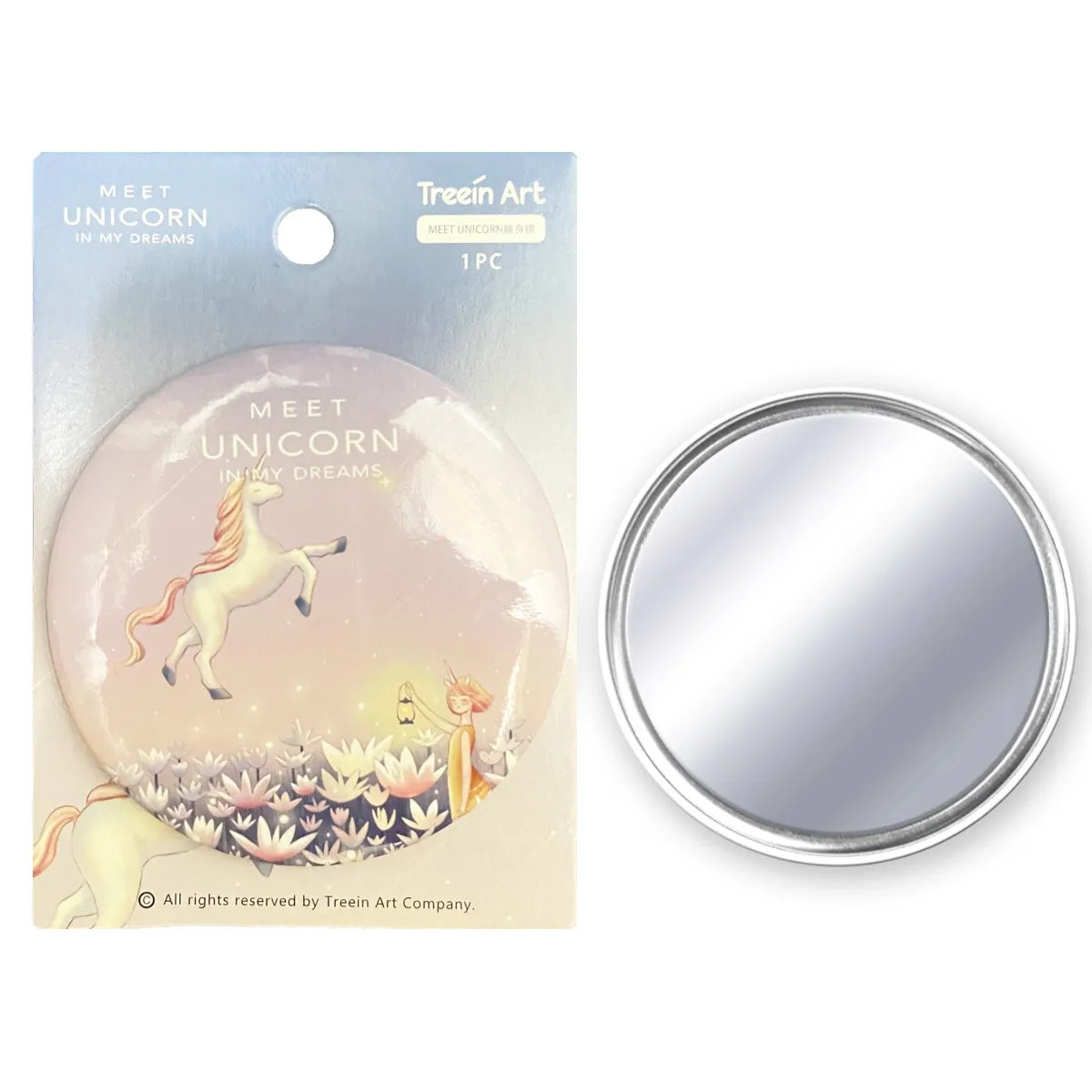 Travel Mirror - Round Unicorn