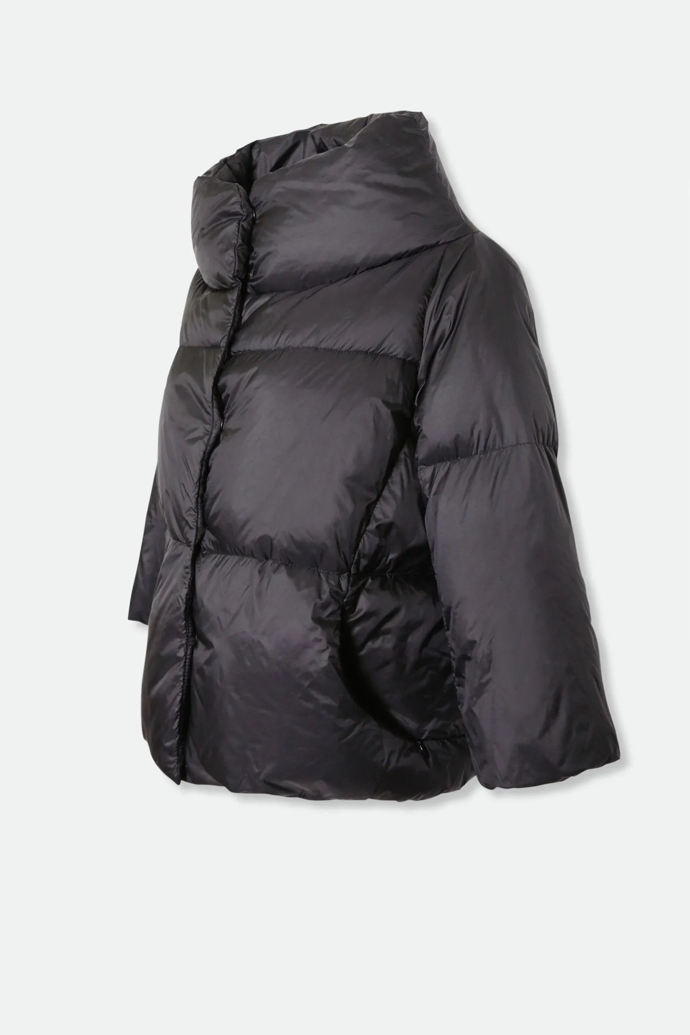 TRENTO WIDE COLLAR CROP IN GOOSE DOWN JACKET