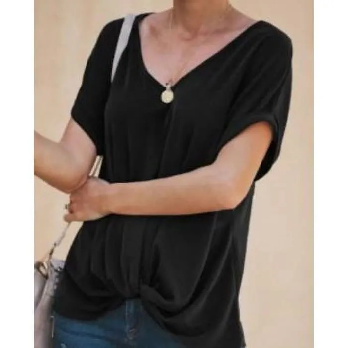 Twist Front Top - Black