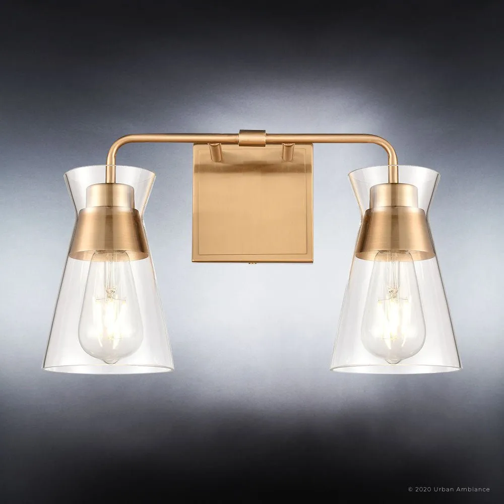 UEX2564 Modern Bath Light 9''H x 15''W, Olde Brass Finish, Flagstaff Collection