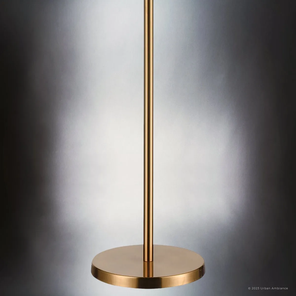 UEX8230 Luxe Industrial Floor Lamp 13''W x 13''D x 63''H, Aged Brass Finish, Manteca Collection