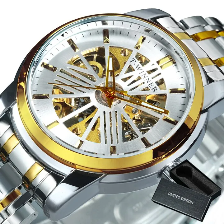 WINNER Classic Automatic Mechanical Skeleton Luminous Hands Watch 522