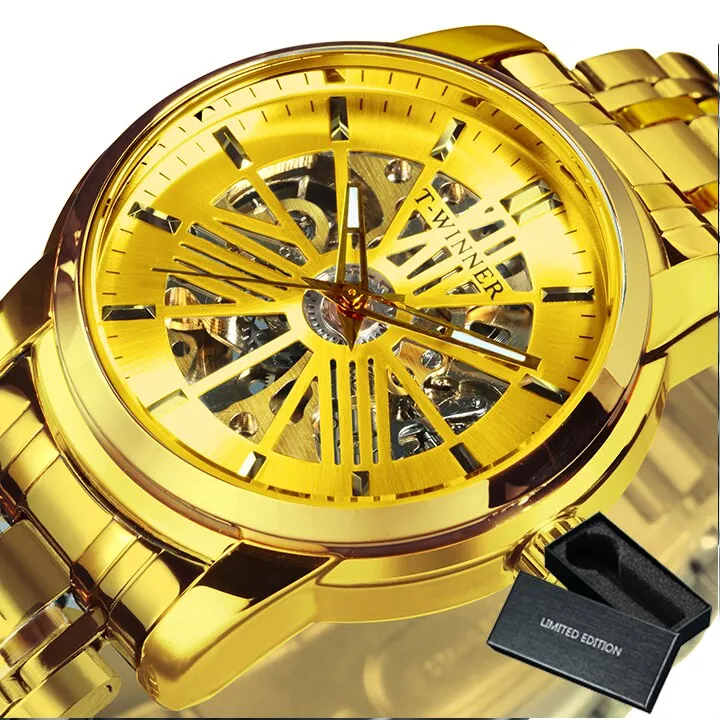 WINNER Classic Automatic Mechanical Skeleton Luminous Hands Watch 522