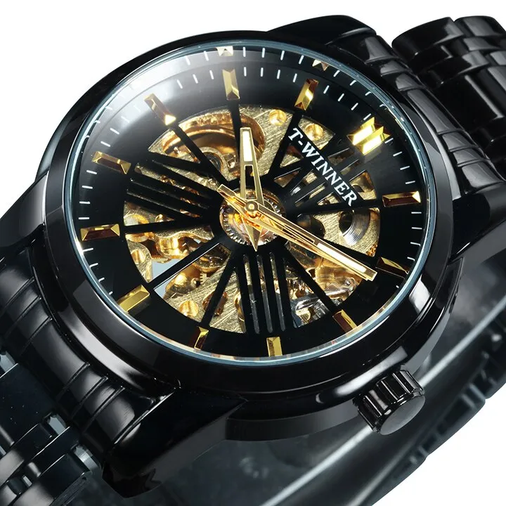 WINNER Classic Automatic Mechanical Skeleton Luminous Hands Watch 522