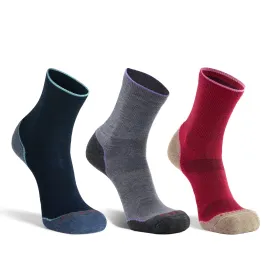 Women's Basecamp 2.0 Lightweight Crew Hiking Sock Bundle - 3 Pack