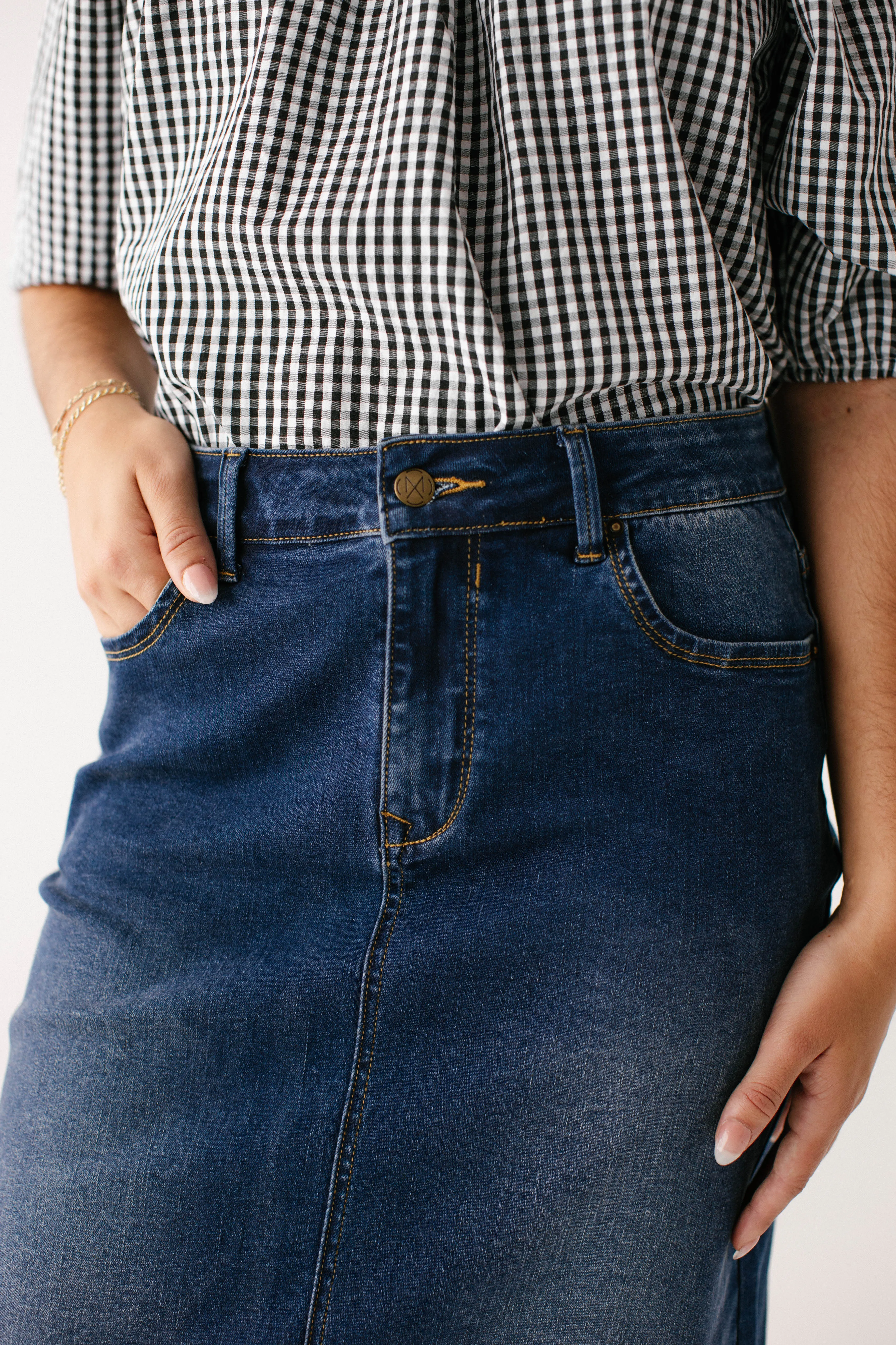 'Wren' Classic Denim Skirt