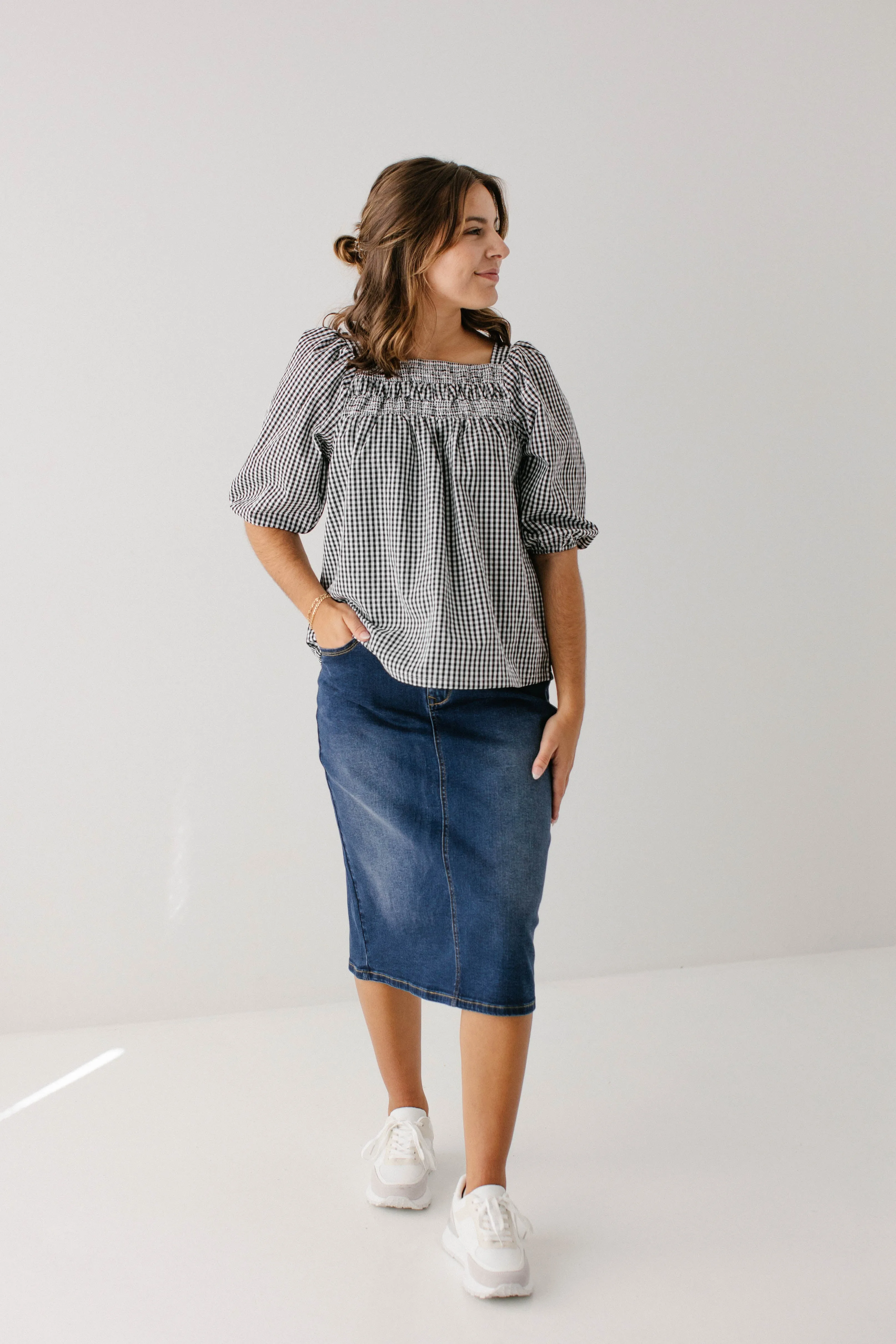 'Wren' Classic Denim Skirt