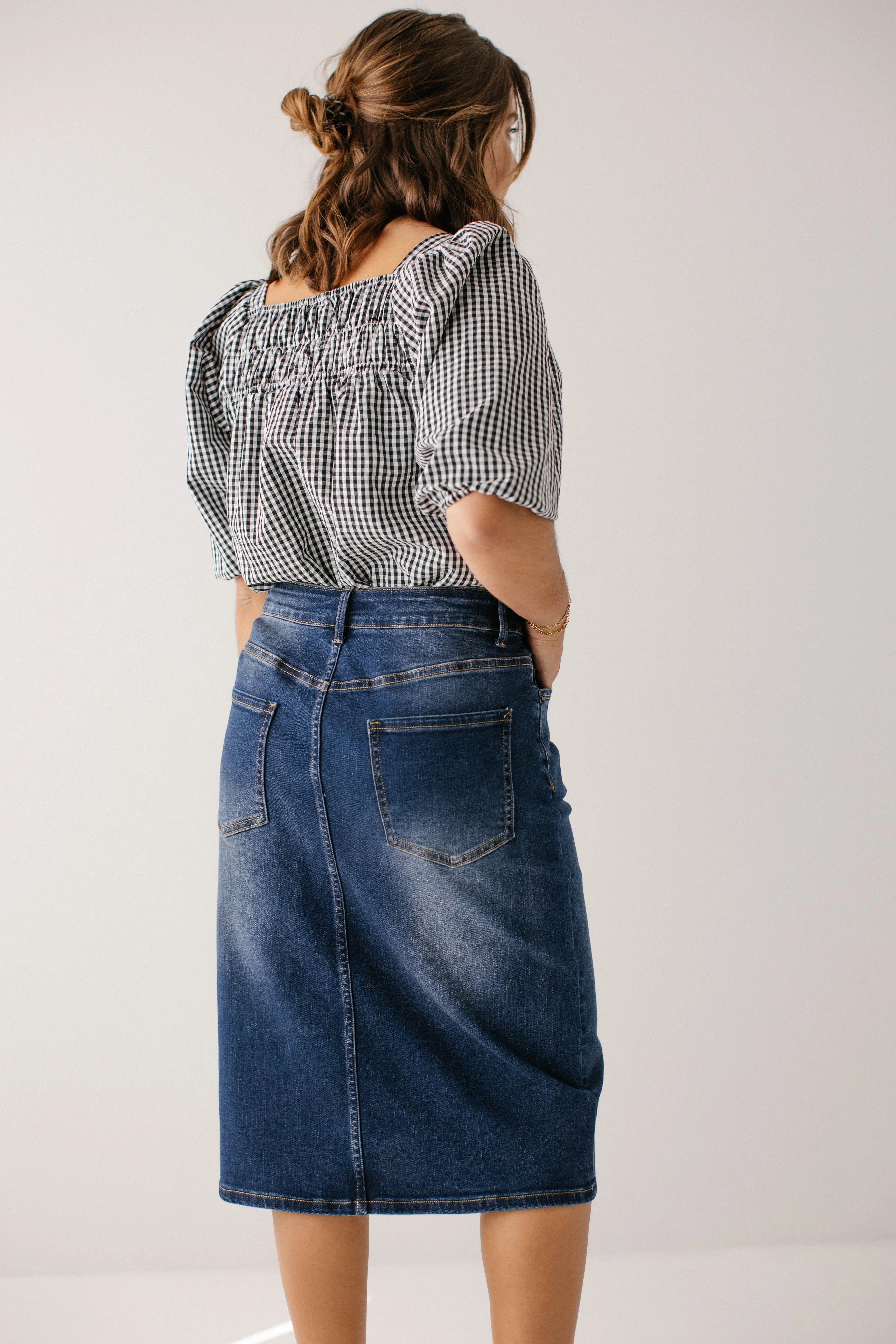 'Wren' Classic Denim Skirt